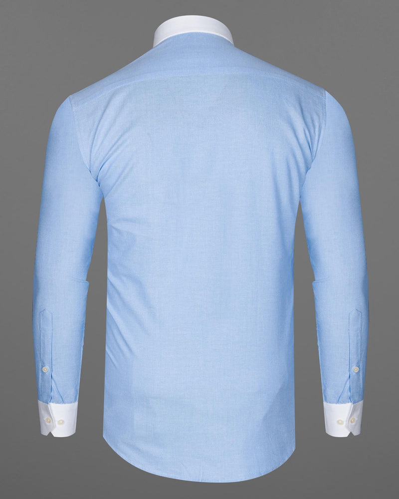 Spindle Blue With White Collar And Cuff Royal Oxford Shirt