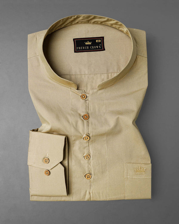 Rodeo Dust Brown Premium Cotton Kurta Shirt