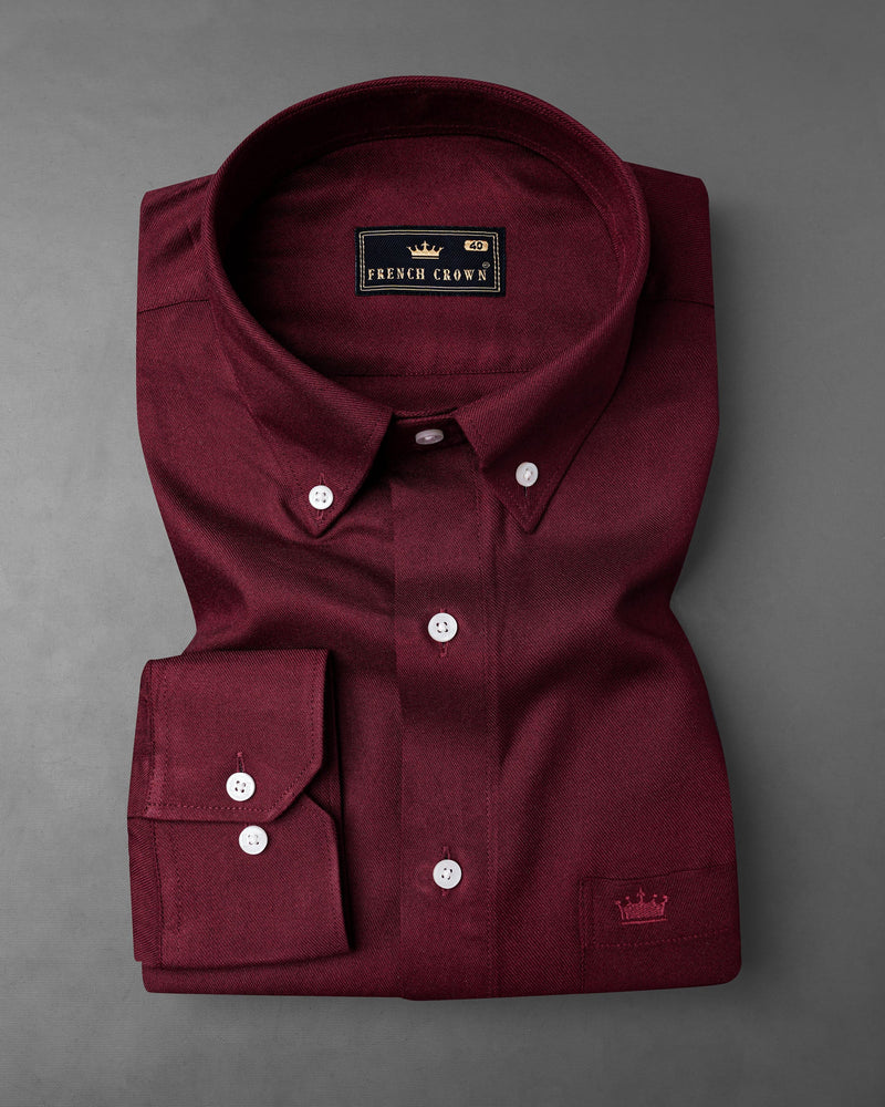 Bordeaux Maroon Premium Tencel Shirt