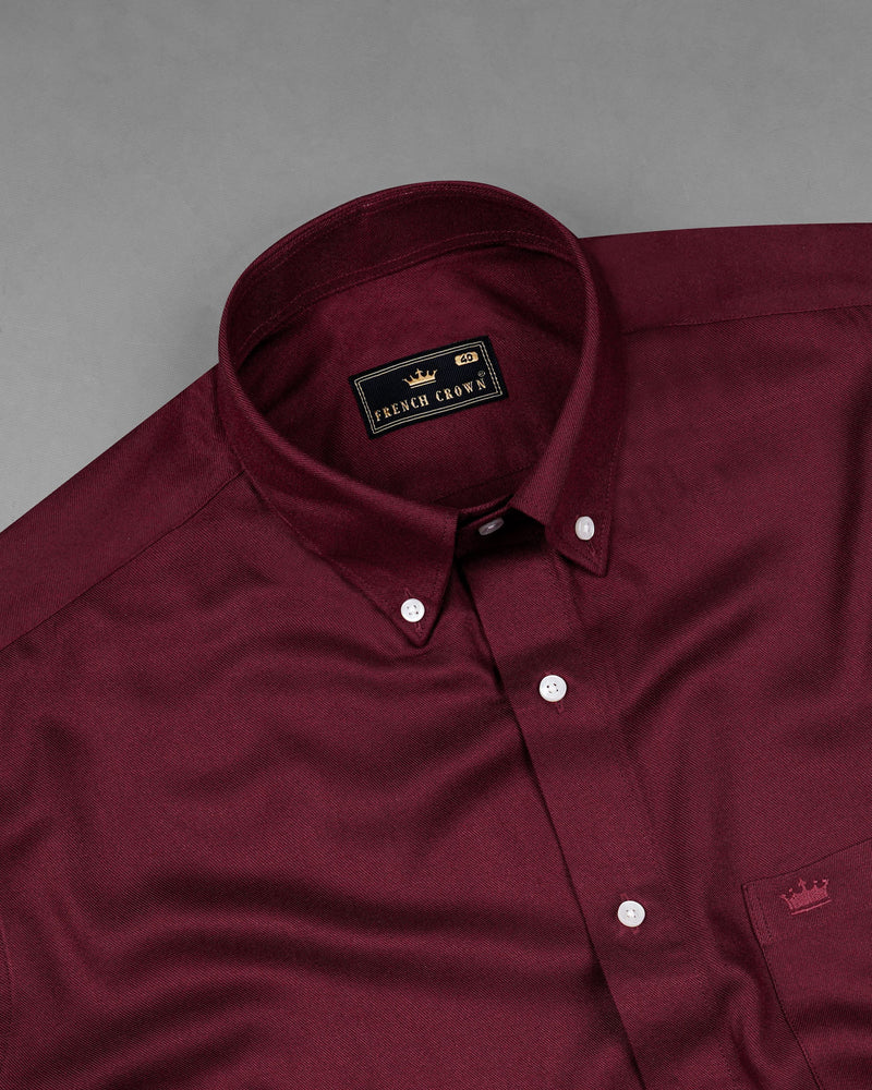 Bordeaux Maroon Premium Tencel Shirt