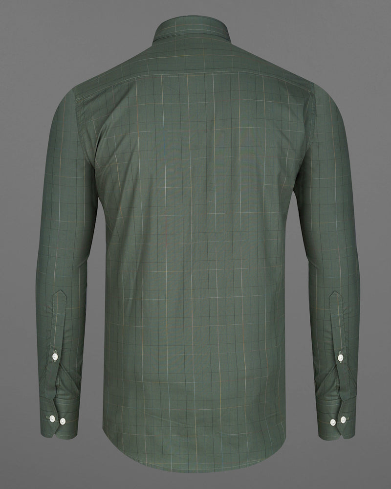Corduroy Green Plaid Premium Cotton Shirt