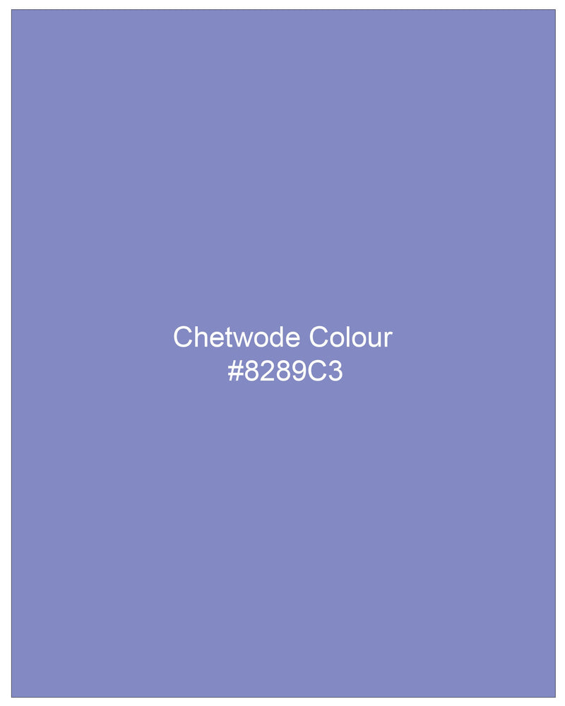 Chetwode Blue With Purple Two Side Pocket Chambray Premium Cotton Designer Shirt