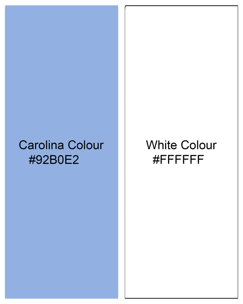 Carolina Blue and White Pin Striped Premium Cotton Shirt