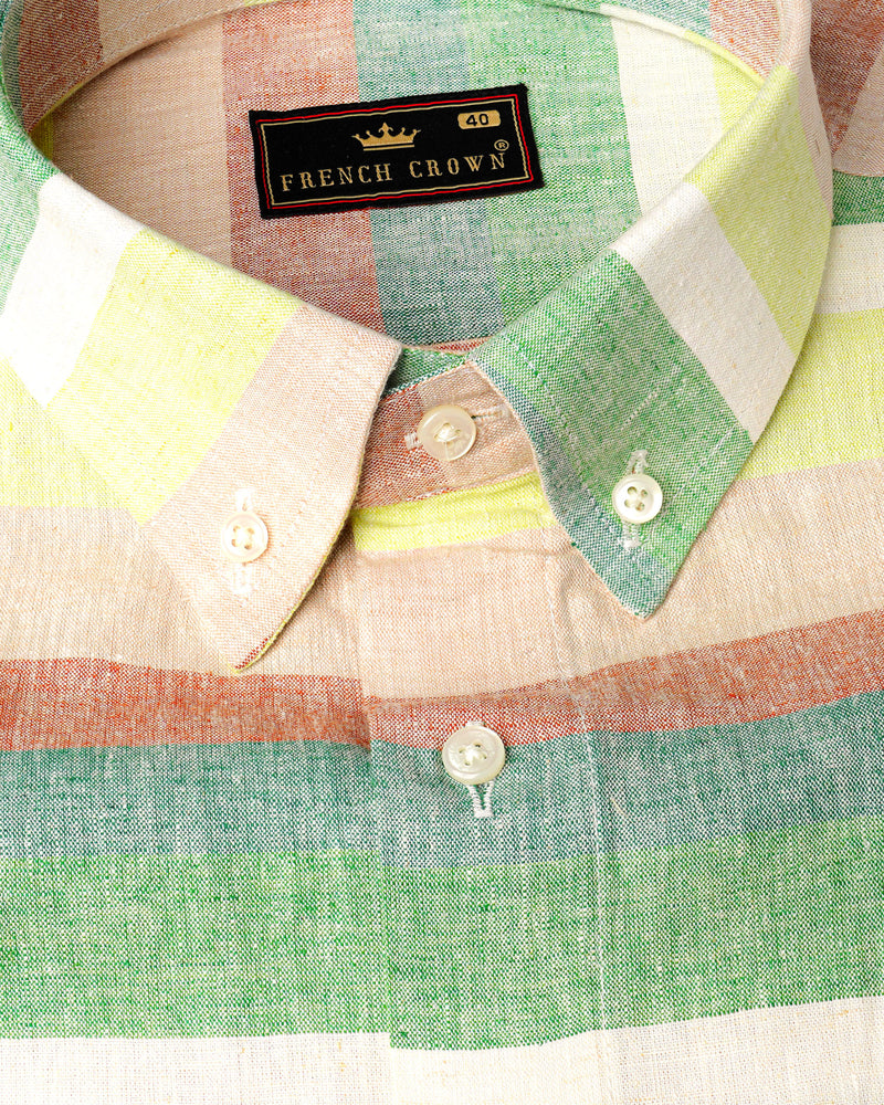 Mint Julep Light Yellow with Oriental Baby Pink Multicolour Striped Luxurious Linen Shirt 7997-BD-38,7997-BD-H-38,7997-BD-39,7997-BD-H-39,7997-BD-40,7997-BD-H-40,7997-BD-42,7997-BD-H-42,7997-BD-44,7997-BD-H-44,7997-BD-46,7997-BD-H-46,7997-BD-48,7997-BD-H-48,7997-BD-50,7997-BD-H-50,7997-BD-52,7997-BD-H-52