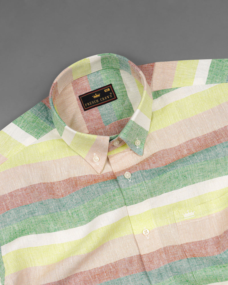 Mint Julep Light Yellow with Oriental Baby Pink Multicolour Striped Luxurious Linen Shirt 7997-BD-38,7997-BD-H-38,7997-BD-39,7997-BD-H-39,7997-BD-40,7997-BD-H-40,7997-BD-42,7997-BD-H-42,7997-BD-44,7997-BD-H-44,7997-BD-46,7997-BD-H-46,7997-BD-48,7997-BD-H-48,7997-BD-50,7997-BD-H-50,7997-BD-52,7997-BD-H-52