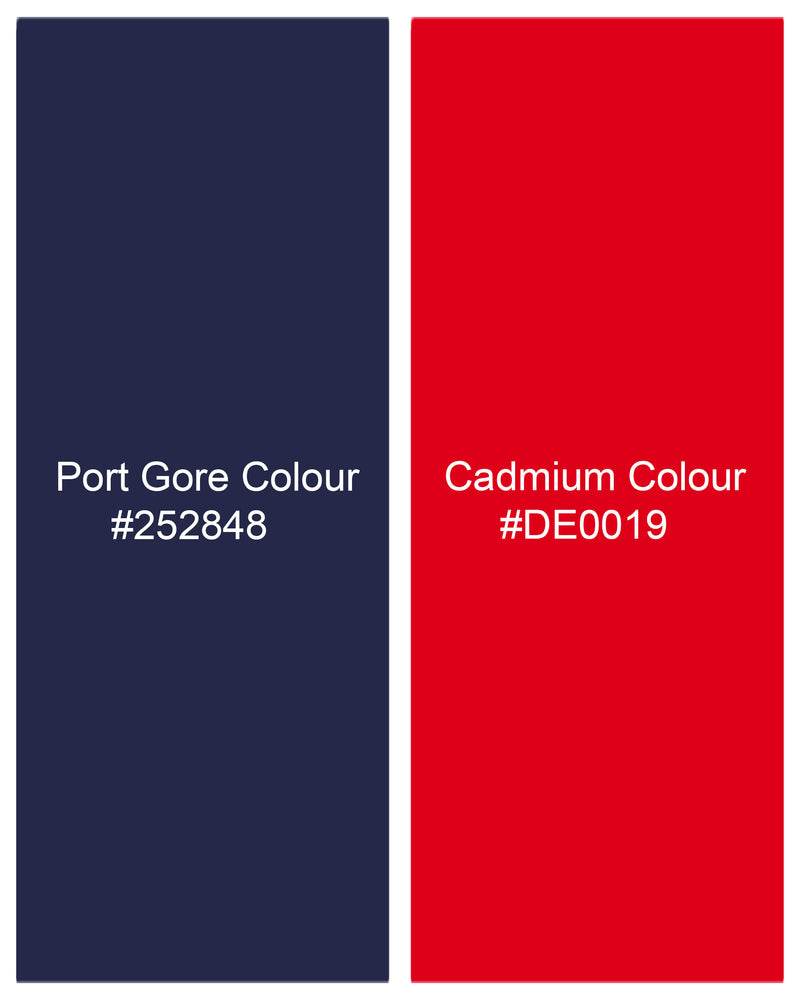 Port Gore Blue and Cadmium Red Dobby Textured Premium Giza Cotton Shirt 8003-38,8003-H-38,8003-39,8003-H-39,8003-40,8003-H-40,8003-42,8003-H-42,8003-44,8003-H-44,8003-46,8003-H-46,8003-48,8003-H-48,8003-50,8003-H-50,8003-52,8003-H-52