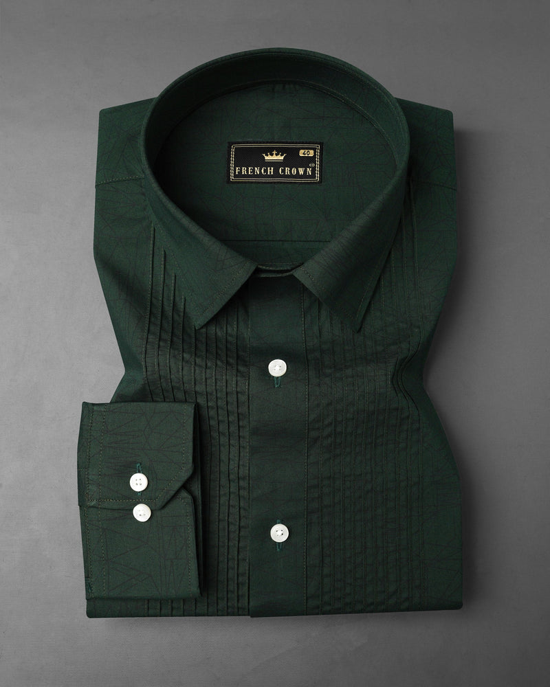 Seaweed Dark Green Snake Pleated Premium Cotton Tuxedo Shirt 8005-TXD-38,8005-TXD-H-38,8005-TXD-39,8005-TXD-H-39,8005-TXD-40,8005-TXD-H-40,8005-TXD-42,8005-TXD-H-42,8005-TXD-44,8005-TXD-H-44,8005-TXD-46,8005-TXD-H-46,8005-TXD-48,8005-TXD-H-48,8005-TXD-50,8005-TXD-H-50,8005-TXD-52,8005-TXD-H-52