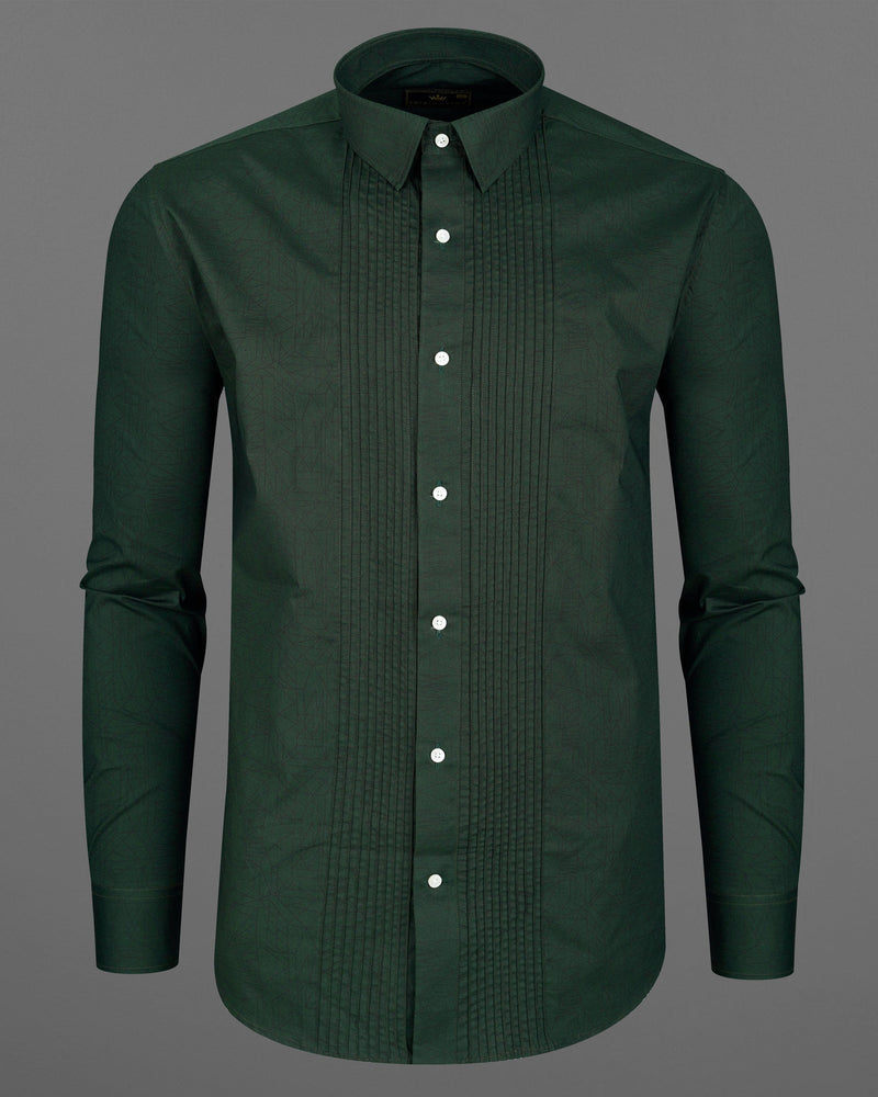 Seaweed Dark Green Snake Pleated Premium Cotton Tuxedo Shirt 8005-TXD-38,8005-TXD-H-38,8005-TXD-39,8005-TXD-H-39,8005-TXD-40,8005-TXD-H-40,8005-TXD-42,8005-TXD-H-42,8005-TXD-44,8005-TXD-H-44,8005-TXD-46,8005-TXD-H-46,8005-TXD-48,8005-TXD-H-48,8005-TXD-50,8005-TXD-H-50,8005-TXD-52,8005-TXD-H-52