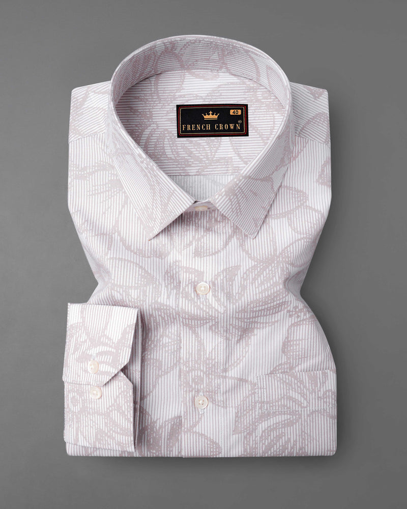Pale Slate Brown and White Floral Printed Premium Cotton Shirt 8028-38,8028-38,8028-39,8028-39,8028-40,8028-40,8028-42,8028-42,8028-44,8028-44,8028-46,8028-46,8028-48,8028-48,8028-50,8028-50,8028-52,8028-52