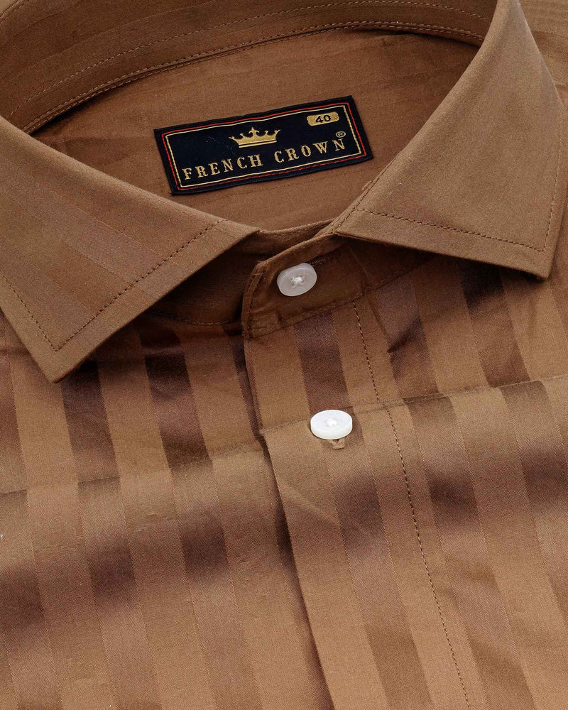 Dark Taupe Brown With Brown Striped Super Soft Premium Cotton Shirt 8058-CA-38,8058-CA-38,8058-CA-39,8058-CA-39,8058-CA-40,8058-CA-40,8058-CA-42,8058-CA-42,8058-CA-44,8058-CA-44,8058-CA-46,8058-CA-46,8058-CA-48,8058-CA-48,8058-CA-50,8058-CA-50,8058-CA-52,8058-CA-52