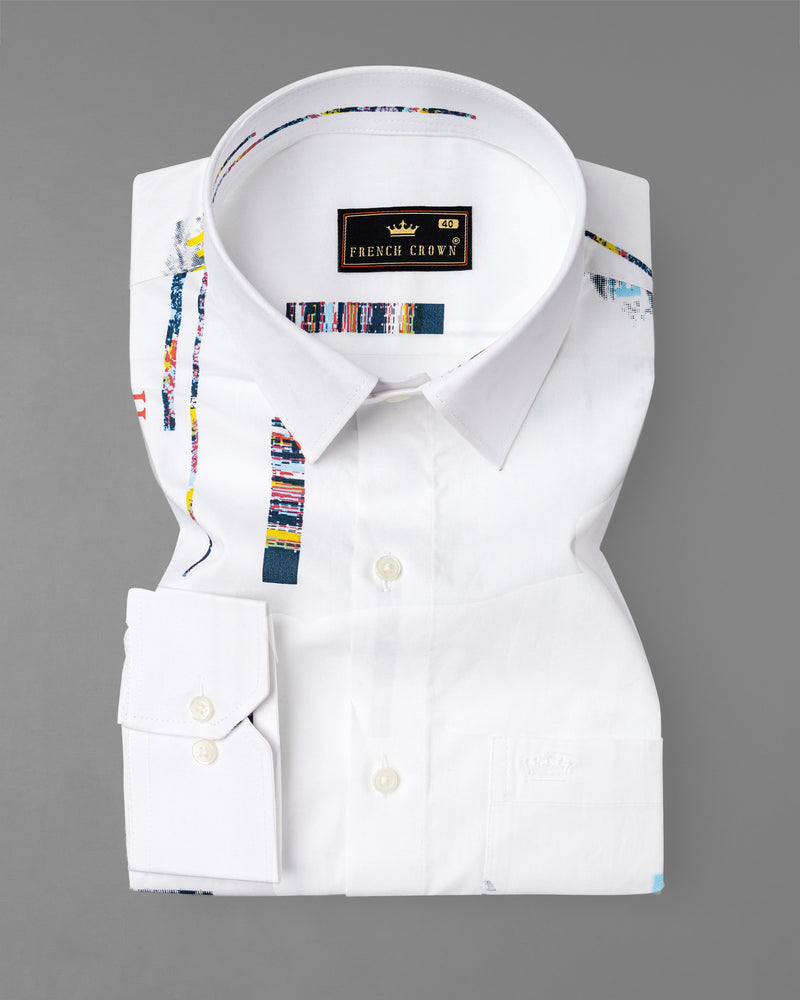 Bright White with Downriver Navy Blue Printed Premium Cotton Shirt 8112-38, 8112-H-38, 8112-39, 8112-H-39, 8112-40, 8112-H-40, 8112-42, 8112-H-42, 8112-44, 8112-H-44, 8112-46, 8112-H-46, 8112-48, 8112-H-48, 8112-50, 8112-H-50, 8112-52, 8112-H-52