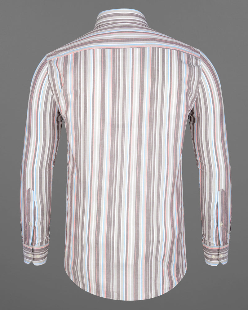 Oyster Gray with Hurricane Brown Multicolour Striped Premium Cotton Shirt 8135-38, 8135-H-38, 8135-39, 8135-H-39, 8135-40, 8135-H-40, 8135-42, 8135-H-42, 8135-44, 8135-H-44, 8135-46, 8135-H-46, 8135-48, 8135-H-48, 8135-50, 8135-H-50, 8135-52, 8135-H-52