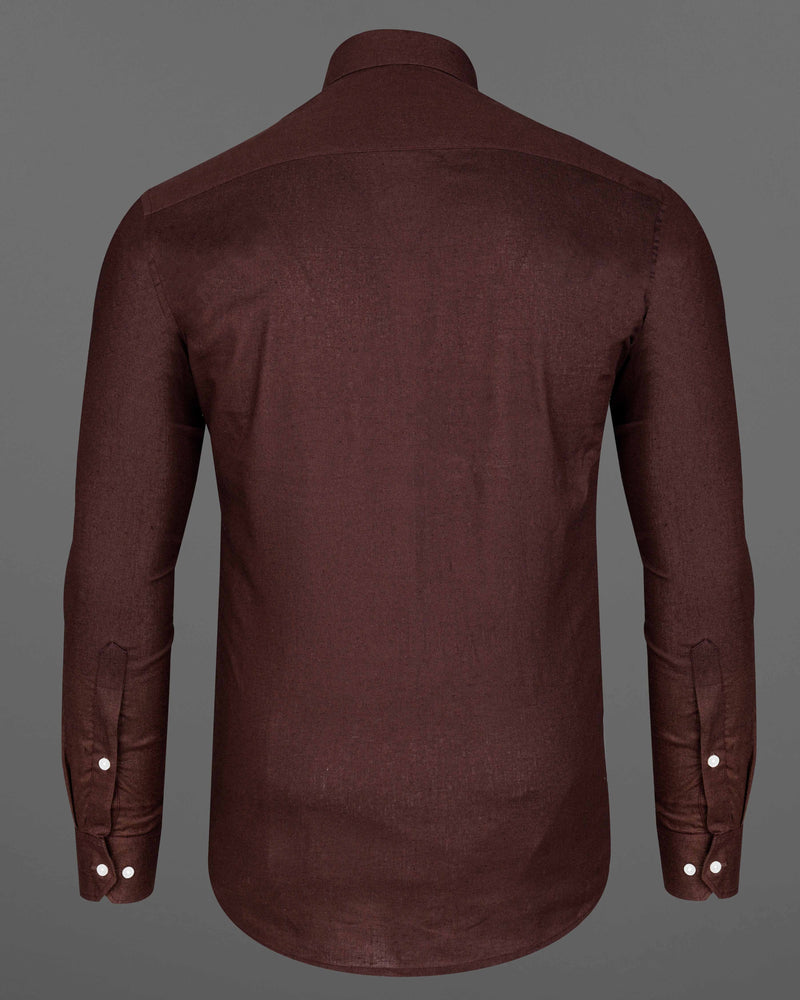 Bulgarian Brown Luxurious Linen Shirt