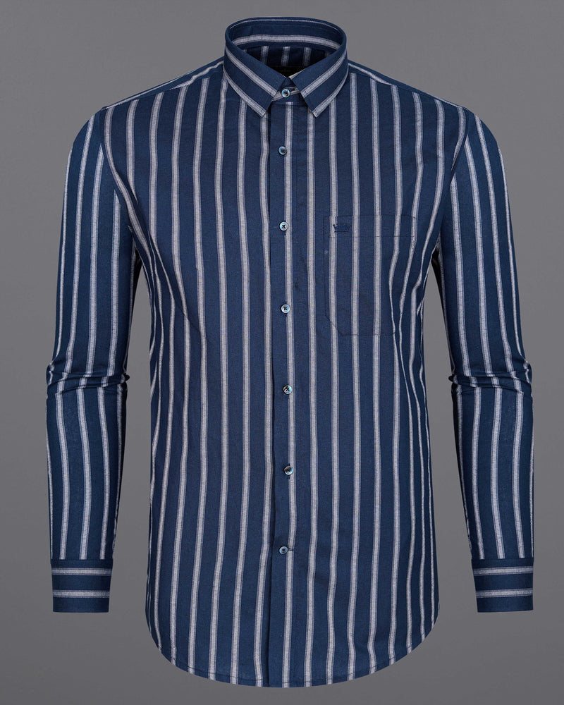 Firefly Blue with Chatelle Gray Striped Dobby Textured Premium Giza Cotton Shirt 8207-BLE -38,8207-BLE -H-38,8207-BLE -39,8207-BLE -H-39,8207-BLE -40,8207-BLE -H-40,8207-BLE -42,8207-BLE -H-42,8207-BLE -44,8207-BLE -H-44,8207-BLE -46,8207-BLE -H-46,8207-BLE -48,8207-BLE -H-48,8207-BLE -50,8207-BLE -H-50,8207-BLE -52,8207-BLE -H-52