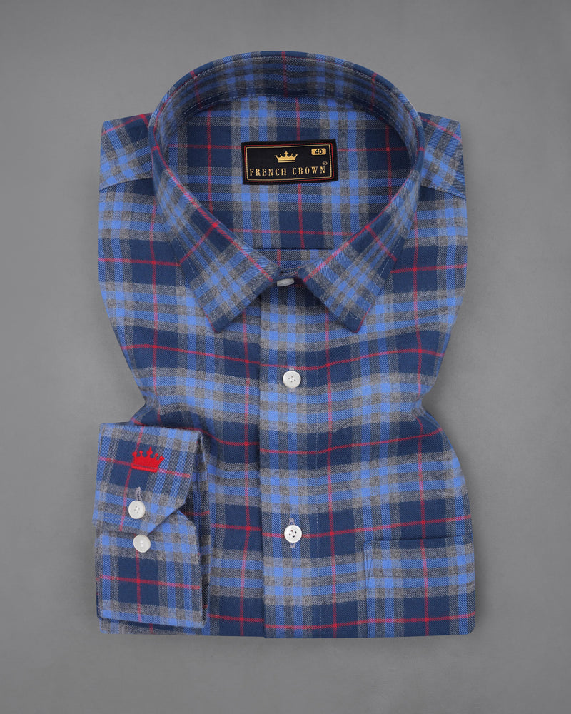 Azure Blue and Regal Blue Plaid Twill Textured Premium Cotton Shirt 8217 -38,8217 -H-38,8217 -39,8217 -H-39,8217 -40,8217 -H-40,8217 -42,8217 -H-42,8217 -44,8217 -H-44,8217 -46,8217 -H-46,8217 -48,8217 -H-48,8217 -50,8217 -H-50,8217 -52,8217 -H-52