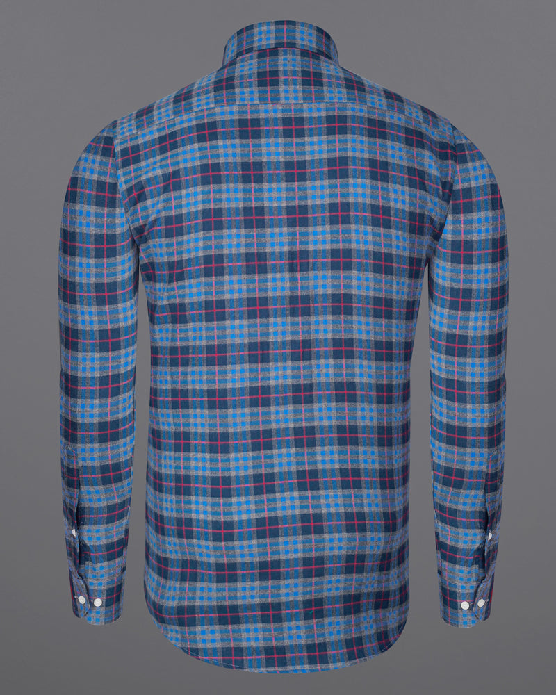 Azure Blue and Regal Blue Plaid Twill Textured Premium Cotton Shirt 8217 -38,8217 -H-38,8217 -39,8217 -H-39,8217 -40,8217 -H-40,8217 -42,8217 -H-42,8217 -44,8217 -H-44,8217 -46,8217 -H-46,8217 -48,8217 -H-48,8217 -50,8217 -H-50,8217 -52,8217 -H-52