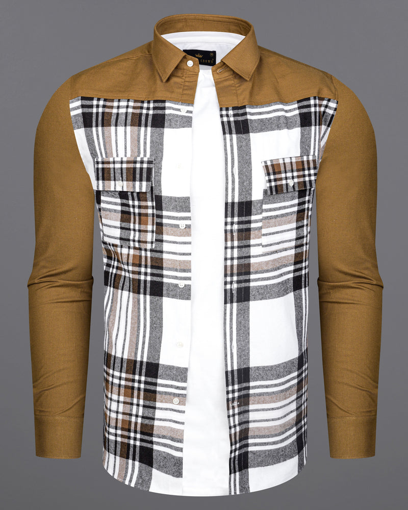 Bright White with potters Clay Brown Plaid Flannel Designer Overshirt 8304-P214 -38,8304-P214 -H-38,8304-P214 -39,8304-P214 -H-39,8304-P214 -40,8304-P214 -H-40,8304-P214 -42,8304-P214 -H-42,8304-P214 -44,8304-P214 -H-44,8304-P214 -46,8304-P214 -H-46,8304-P214 -48,8304-P214 -H-48,8304-P214 -50,8304-P214 -H-50,8304-P214 -52,8304-P214 -H-52