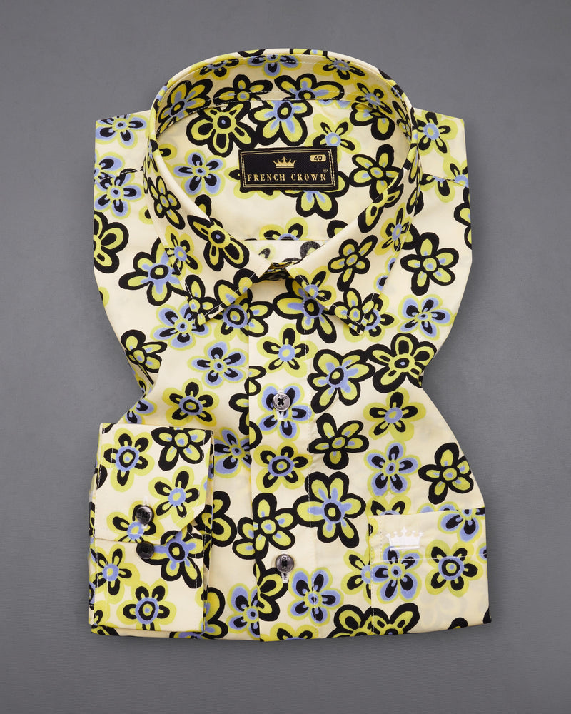 Solitaire with Straw Yellow and Jade Black Ditsy Printed Premium Cotton Shirt 8358-BLK-38, 8358-BLK-H-38, 8358-BLK-39, 8358-BLK-H-39, 8358-BLK-40, 8358-BLK-H-40, 8358-BLK-42, 8358-BLK-H-42, 8358-BLK-44, 8358-BLK-H-44, 8358-BLK-46, 8358-BLK-H-46, 8358-BLK-48, 8358-BLK-H-48, 8358-BLK-50, 8358-BLK-H-50, 8358-BLK-52, 8358-BLK-H-52