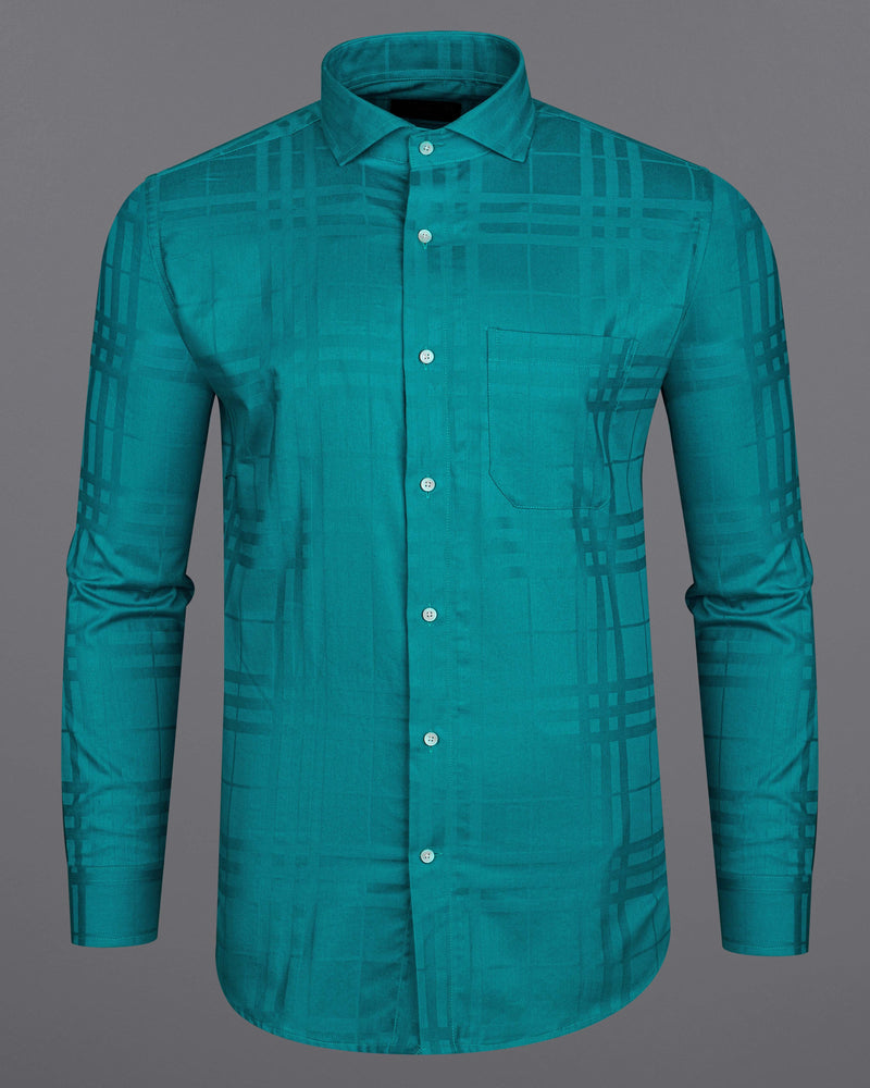 Surfie Green Plaid Dobby Textured Premium Giza Cotton Shirt 8390-CA-38, 8390-CA-H-38, 8390-CA-39,8390-CA-H-39, 8390-CA-40, 8390-CA-H-40, 8390-CA-42, 8390-CA-H-42, 8390-CA-44, 8390-CA-H-44, 8390-CA-46, 8390-CA-H-46, 8390-CA-48, 8390-CA-H-48, 8390-CA-50, 8390-CA-H-50, 8390-CA-52, 8390-CA-H-52