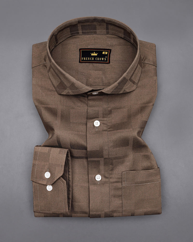 Taupe Brown Dobby Textured Premium Giza Cotton Shirt 8411-CA-38, 8411-CA-H-38, 8411-CA-39,8411-CA-H-39, 8411-CA-40, 8411-CA-H-40, 8411-CA-42, 8411-CA-H-42, 8411-CA-44, 8411-CA-H-44, 8411-CA-46, 8411-CA-H-46, 8411-CA-48, 8411-CA-H-48, 8411-CA-50, 8411-CA-H-50, 8411-CA-52, 8411-CA-H-52