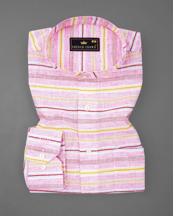 Chantilly Pink Multicolour Striped Luxurious Linen Shirt 8427-M-38, 8427-M-H-38, 8427-M-39,8427-M-H-39, 8427-M-40, 8427-M-H-40, 8427-M-42, 8427-M-H-42, 8427-M-44, 8427-M-H-44, 8427-M-46, 8427-M-H-46, 8427-M-48, 8427-M-H-48, 8427-M-50, 8427-M-H-50, 8427-M-52, 8427-M-H-52
