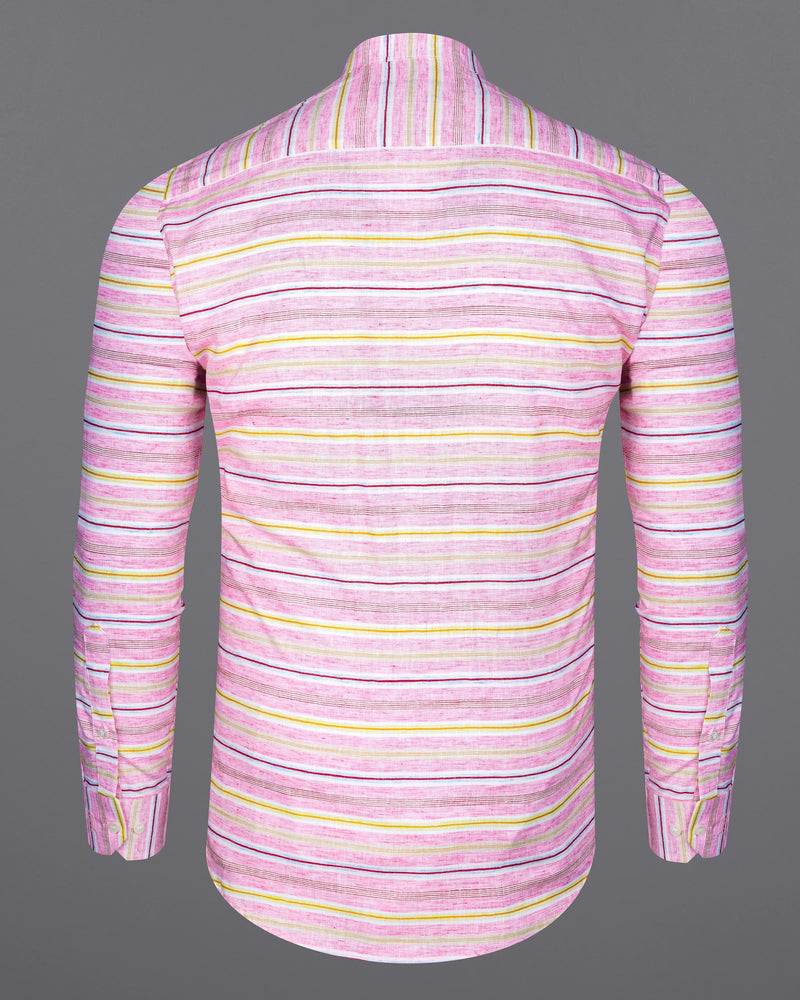 Chantilly Pink Multicolour Striped Luxurious Linen Shirt 8427-M-38, 8427-M-H-38, 8427-M-39,8427-M-H-39, 8427-M-40, 8427-M-H-40, 8427-M-42, 8427-M-H-42, 8427-M-44, 8427-M-H-44, 8427-M-46, 8427-M-H-46, 8427-M-48, 8427-M-H-48, 8427-M-50, 8427-M-H-50, 8427-M-52, 8427-M-H-52