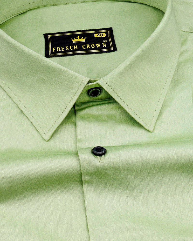 Timberwolf Green with Black Patch Pocket Chameleon Embroidered  Super Soft Premium Cotton Shirt