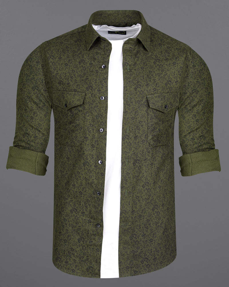 Taupe Green Ditsy Printed Flannel Designer Overshirt  8450-OS-FP-38,8450-OS-FP-H-38,8450-OS-FP-39,8450-OS-FP-H-39,8450-OS-FP-40,8450-OS-FP-H-40,8450-OS-FP-42,8450-OS-FP-H-42,8450-OS-FP-44,8450-OS-FP-H-44,8450-OS-FP-46,8450-OS-FP-H-46,8450-OS-FP-48,8450-OS-FP-H-48,8450-OS-FP-50,8450-OS-FP-H-50,8450-OS-FP-52,8450-OS-FP-H-52