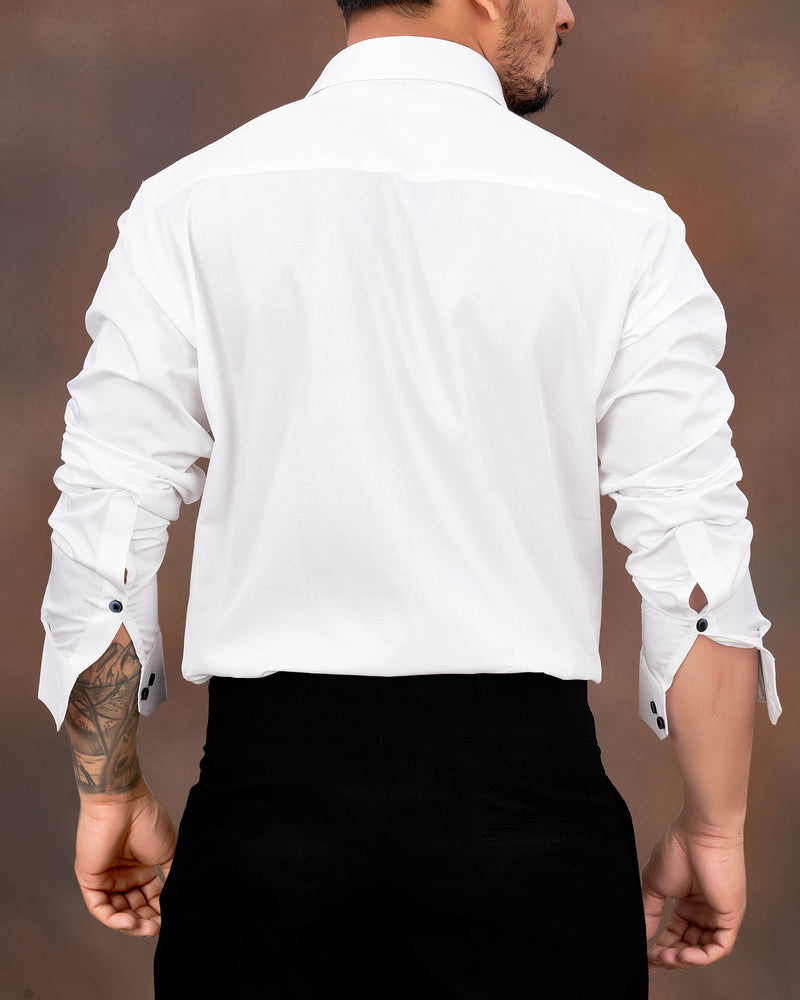 Bright White Super Soft Premium Cotton Stretchable Shirt