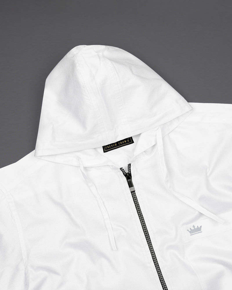 Bright White Dobby Zipper Closure with Hoodie Designer Shirt  8585-HD-P55-38,8585-HD-P55-H-38,8585-HD-P55-39,8585-HD-P55-H-39,8585-HD-P55-40,8585-HD-P55-H-40,8585-HD-P55-42,8585-HD-P55-H-42,8585-HD-P55-44,8585-HD-P55-H-44,8585-HD-P55-46,8585-HD-P55-H-46,8585-HD-P55-48,8585-HD-P55-H-48,8585-HD-P55-50,8585-HD-P55-H-50,8585-HD-P55-52,8585-HD-P55-H-52