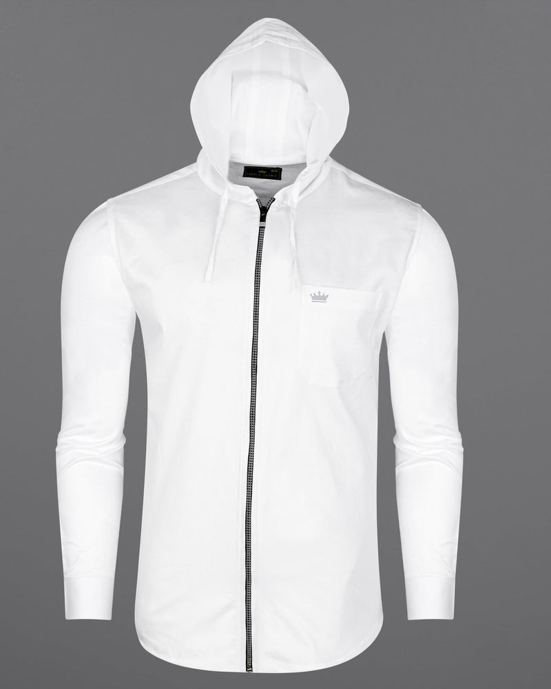 Bright White Dobby Zipper Closure with Hoodie Designer Shirt  8585-HD-P55-38,8585-HD-P55-H-38,8585-HD-P55-39,8585-HD-P55-H-39,8585-HD-P55-40,8585-HD-P55-H-40,8585-HD-P55-42,8585-HD-P55-H-42,8585-HD-P55-44,8585-HD-P55-H-44,8585-HD-P55-46,8585-HD-P55-H-46,8585-HD-P55-48,8585-HD-P55-H-48,8585-HD-P55-50,8585-HD-P55-H-50,8585-HD-P55-52,8585-HD-P55-H-52