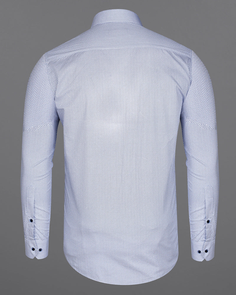 Bright White with Lapis Blue Printed Premium Cotton Shirt  8610-BLE-38,8610-BLE-H-38,8610-BLE-39,8610-BLE-H-39,8610-BLE-40,8610-BLE-H-40,8610-BLE-42,8610-BLE-H-42,8610-BLE-44,8610-BLE-H-44,8610-BLE-46,8610-BLE-H-46,8610-BLE-48,8610-BLE-H-48,8610-BLE-50,8610-BLE-H-50,8610-BLE-52,8610-BLE-H-52