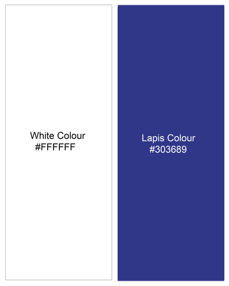 Bright White with Lapis Blue Printed Premium Cotton Shirt  8610-BLE-38,8610-BLE-H-38,8610-BLE-39,8610-BLE-H-39,8610-BLE-40,8610-BLE-H-40,8610-BLE-42,8610-BLE-H-42,8610-BLE-44,8610-BLE-H-44,8610-BLE-46,8610-BLE-H-46,8610-BLE-48,8610-BLE-H-48,8610-BLE-50,8610-BLE-H-50,8610-BLE-52,8610-BLE-H-52