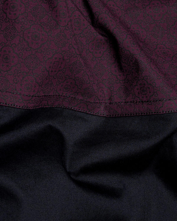 Thunder Violet with Jade Black Super Soft Premium Cotton Designer Shirt  8629-BLK-P134-38,8629-BLK-P134-H-38,8629-BLK-P134-39,8629-BLK-P134-H-39,8629-BLK-P134-40,8629-BLK-P134-H-40,8629-BLK-P134-42,8629-BLK-P134-H-42,8629-BLK-P134-44,8629-BLK-P134-H-44,8629-BLK-P134-46,8629-BLK-P134-H-46,8629-BLK-P134-48,8629-BLK-P134-H-48,8629-BLK-P134-50,8629-BLK-P134-H-50,8629-BLK-P134-52,8629-BLK-P134-H-52