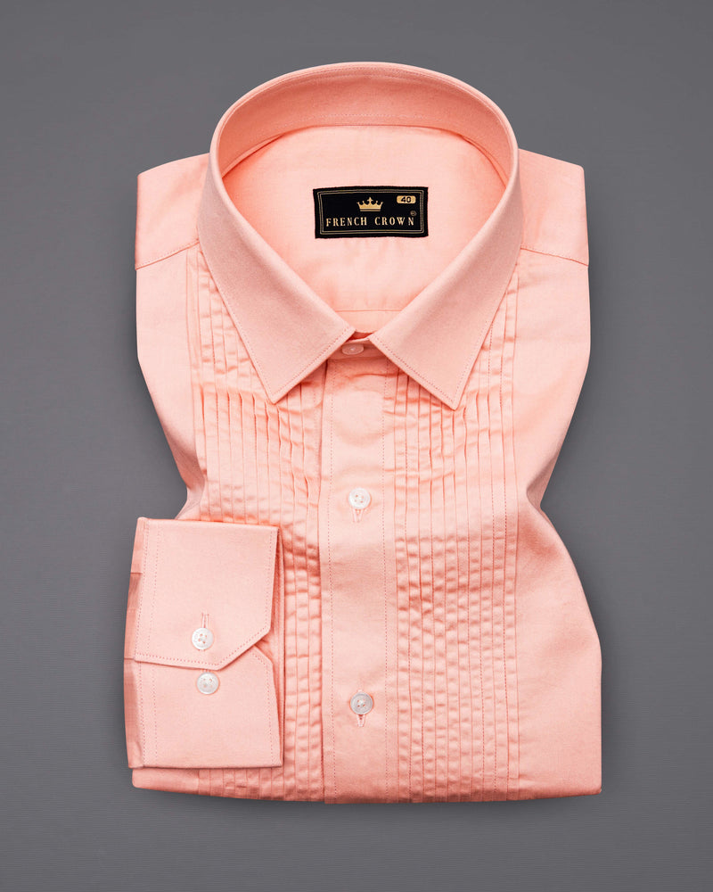 Melon Peach Snake Pleated Super Soft Premium Cotton Shirt  8694-TXD-38,8694-TXD-H-38,8694-TXD-39,8694-TXD-H-39,8694-TXD-40,8694-TXD-H-40,8694-TXD-42,8694-TXD-H-42,8694-TXD-44,8694-TXD-H-44,8694-TXD-46,8694-TXD-H-46,8694-TXD-48,8694-TXD-H-48,8694-TXD-50,8694-TXD-H-50,8694-TXD-52,8694-TXD-H-52