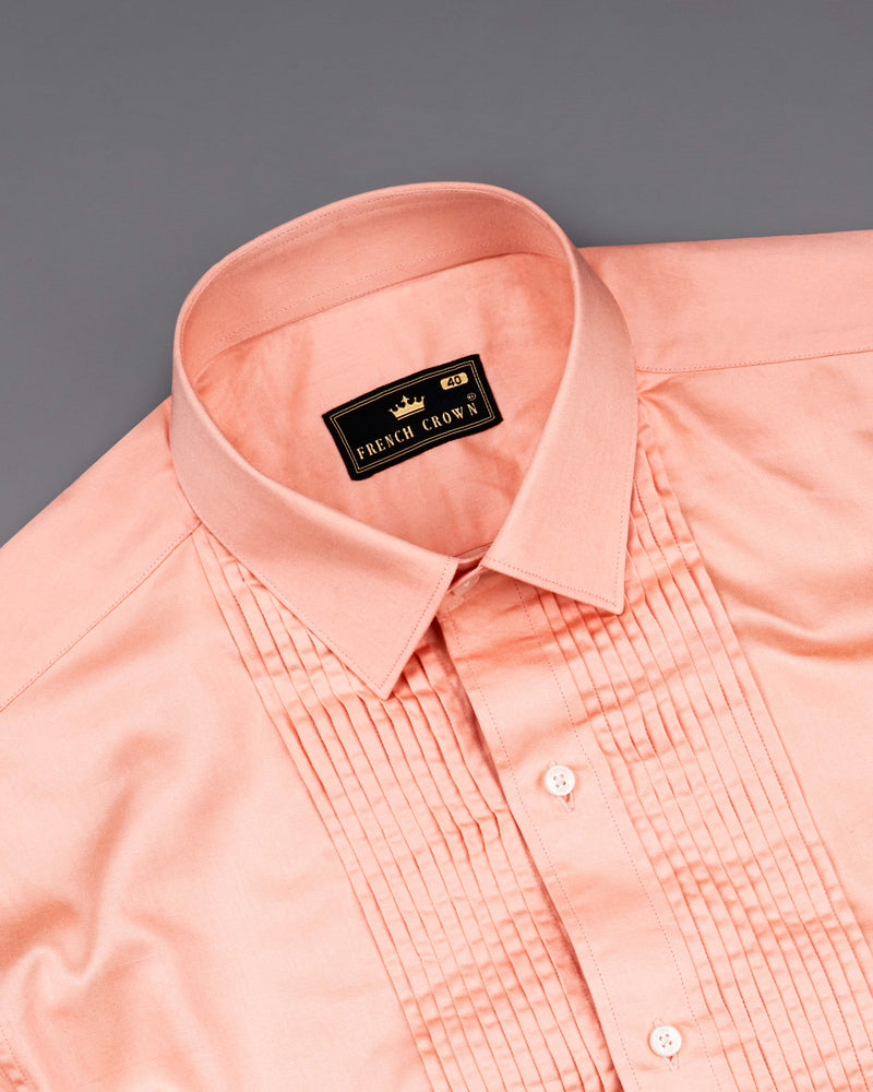 Melon Peach Snake Pleated Super Soft Premium Cotton Shirt  8694-TXD-38,8694-TXD-H-38,8694-TXD-39,8694-TXD-H-39,8694-TXD-40,8694-TXD-H-40,8694-TXD-42,8694-TXD-H-42,8694-TXD-44,8694-TXD-H-44,8694-TXD-46,8694-TXD-H-46,8694-TXD-48,8694-TXD-H-48,8694-TXD-50,8694-TXD-H-50,8694-TXD-52,8694-TXD-H-52