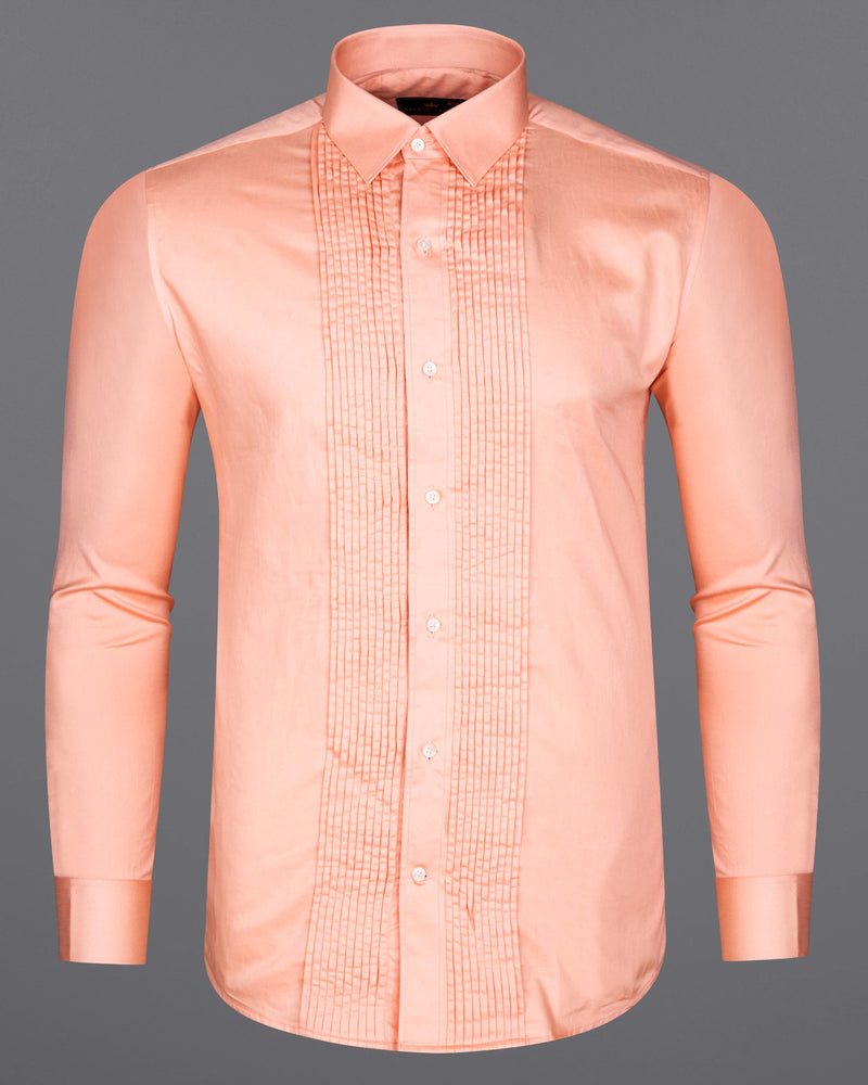 Melon Peach Snake Pleated Super Soft Premium Cotton Shirt  8694-TXD-38,8694-TXD-H-38,8694-TXD-39,8694-TXD-H-39,8694-TXD-40,8694-TXD-H-40,8694-TXD-42,8694-TXD-H-42,8694-TXD-44,8694-TXD-H-44,8694-TXD-46,8694-TXD-H-46,8694-TXD-48,8694-TXD-H-48,8694-TXD-50,8694-TXD-H-50,8694-TXD-52,8694-TXD-H-52