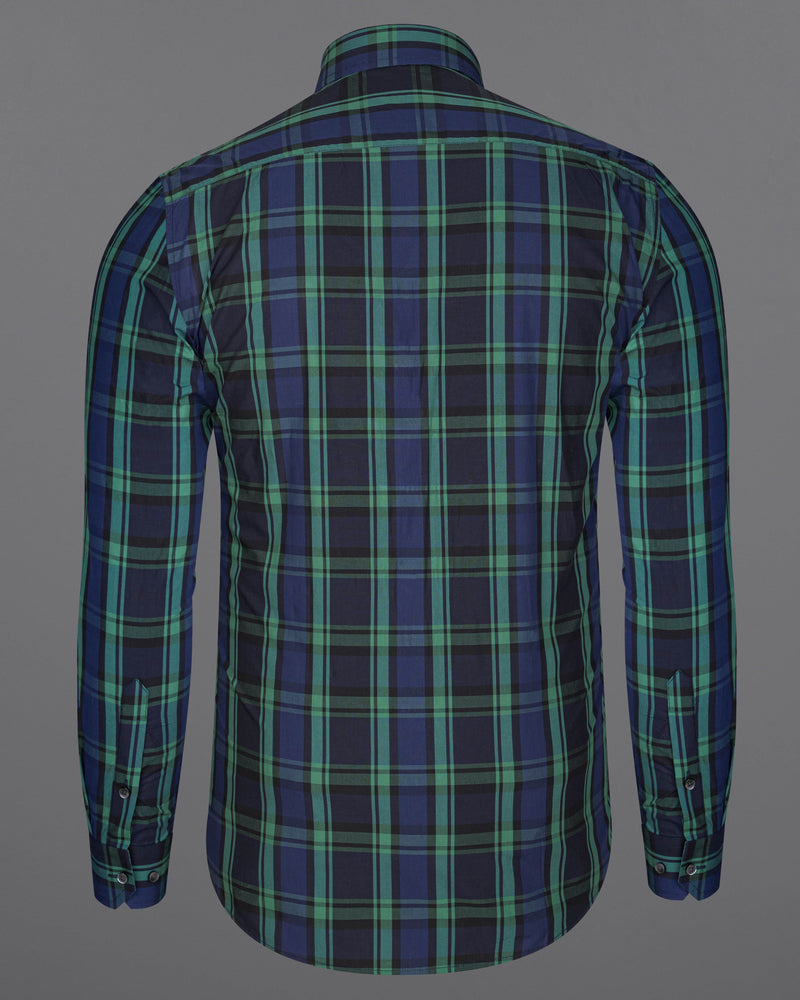 Tuna Navy Blue with Cactus Green Plaid Premium Cotton Shirt  8714-BLK-38,8714-BLK-H-38,8714-BLK-39,8714-BLK-H-39,8714-BLK-40,8714-BLK-H-40,8714-BLK-42,8714-BLK-H-42,8714-BLK-44,8714-BLK-H-44,8714-BLK-46,8714-BLK-H-46,8714-BLK-48,8714-BLK-H-48,8714-BLK-50,8714-BLK-H-50,8714-BLK-52,8714-BLK-H-52