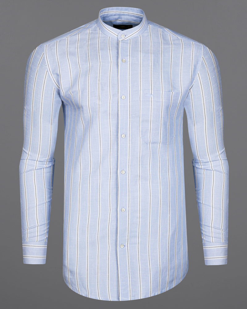 Dust Storm Blue Striped Luxurious Linen Shirt  8759-M-38,8759-M-H-38,8759-M-39,8759-M-H-39,8759-M-40,8759-M-H-40,8759-M-42,8759-M-H-42,8759-M-44,8759-M-H-44,8759-M-46,8759-M-H-46,8759-M-48,8759-M-H-48,8759-M-50,8759-M-H-50,8759-M-52,8759-M-H-52