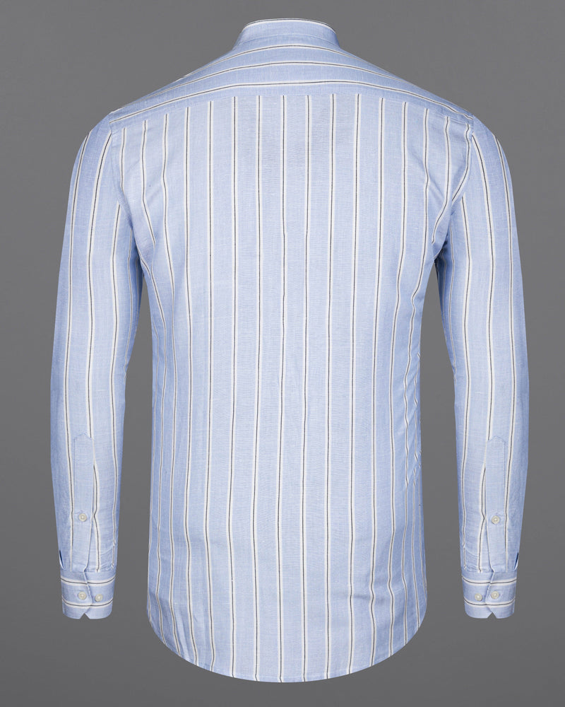 Dust Storm Blue Striped Luxurious Linen Shirt  8759-M-38,8759-M-H-38,8759-M-39,8759-M-H-39,8759-M-40,8759-M-H-40,8759-M-42,8759-M-H-42,8759-M-44,8759-M-H-44,8759-M-46,8759-M-H-46,8759-M-48,8759-M-H-48,8759-M-50,8759-M-H-50,8759-M-52,8759-M-H-52