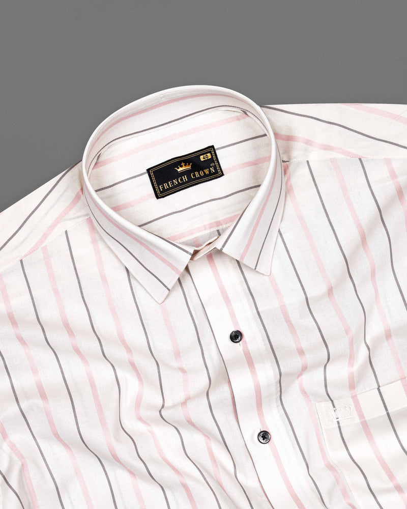 Alabaster Off White Multicolour Striped Twill Premium Cotton Shirt  8793-BLK-38,8793-BLK-H-38,8793-BLK-39,8793-BLK-H-39,8793-BLK-40,8793-BLK-H-40,8793-BLK-42,8793-BLK-H-42,8793-BLK-44,8793-BLK-H-44,8793-BLK-46,8793-BLK-H-46,8793-BLK-48,8793-BLK-H-48,8793-BLK-50,8793-BLK-H-50,8793-BLK-52,8793-BLK-H-52