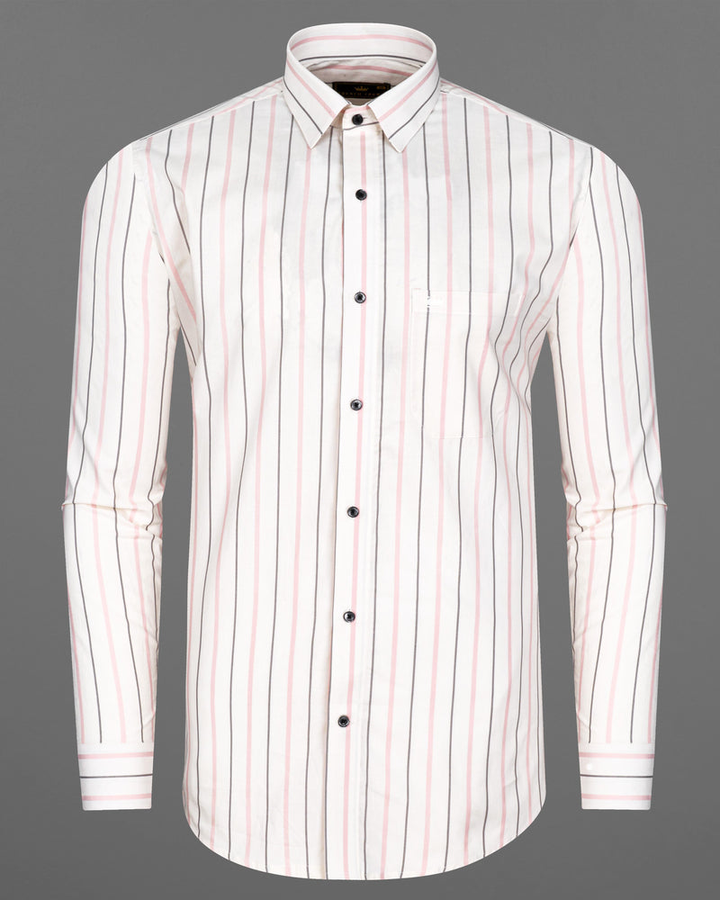 Alabaster Off White Multicolour Striped Twill Premium Cotton Shirt  8793-BLK-38,8793-BLK-H-38,8793-BLK-39,8793-BLK-H-39,8793-BLK-40,8793-BLK-H-40,8793-BLK-42,8793-BLK-H-42,8793-BLK-44,8793-BLK-H-44,8793-BLK-46,8793-BLK-H-46,8793-BLK-48,8793-BLK-H-48,8793-BLK-50,8793-BLK-H-50,8793-BLK-52,8793-BLK-H-52