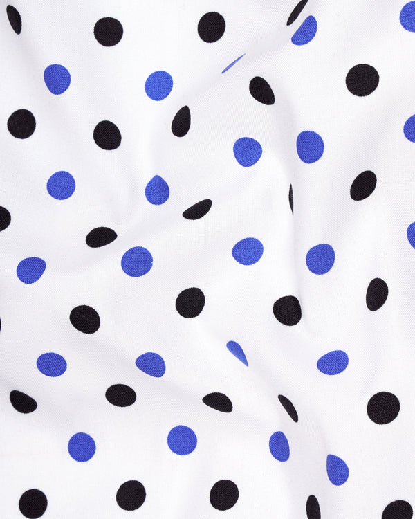 Bright White with Periwinkle Blue and Black Polka Dotted Royal Oxford Shirt  8796-BLK-38,8796-BLK-H-38,8796-BLK-39,8796-BLK-H-39,8796-BLK-40,8796-BLK-H-40,8796-BLK-42,8796-BLK-H-42,8796-BLK-44,8796-BLK-H-44,8796-BLK-46,8796-BLK-H-46,8796-BLK-48,8796-BLK-H-48,8796-BLK-50,8796-BLK-H-50,8796-BLK-52,8796-BLK-H-52
