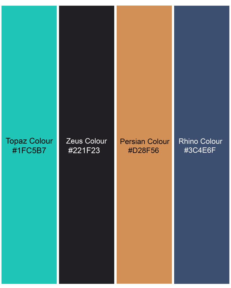 Topaz Green with Rhino Blue Multicolour Printed Super Soft Premium Cotton Shirt  8799-P47-38,8799-P47-H-38,8799-P47-39,8799-P47-H-39,8799-P47-40,8799-P47-H-40,8799-P47-42,8799-P47-H-42,8799-P47-44,8799-P47-H-44,8799-P47-46,8799-P47-H-46,8799-P47-48,8799-P47-H-48,8799-P47-50,8799-P47-H-50,8799-P47-52,8799-P47-H-52
