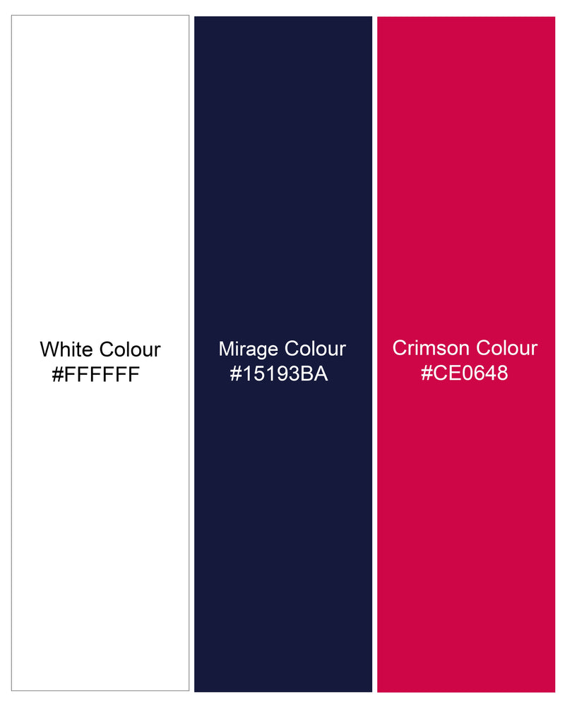 Bright White with Mirage Navy Blue Checkered Seersucker Premium Cotton Shirt  8804-38,8804-H-38,8804-39,8804-H-39,8804-40,8804-H-40,8804-42,8804-H-42,8804-44,8804-H-44,8804-46,8804-H-46,8804-48,8804-H-48,8804-50,8804-H-50,8804-52,8804-H-52