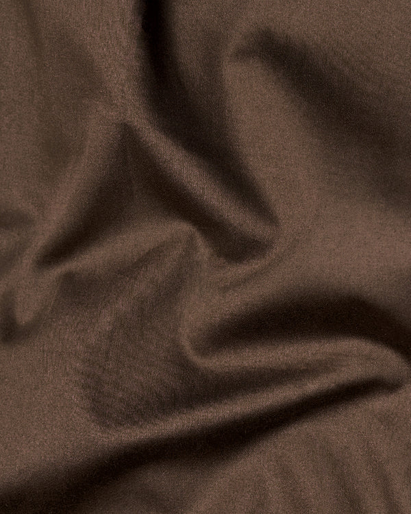 Kabul Brown Snake Pleated Super Soft Premium Cotton Tuxedo Shirt
