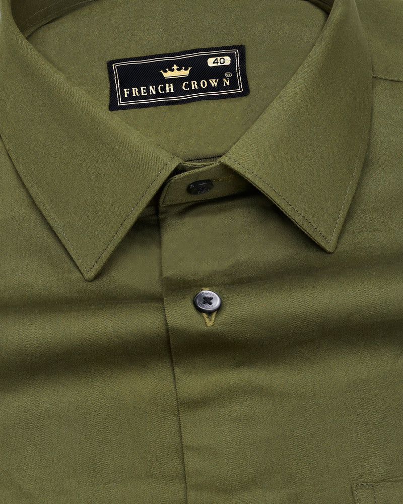 Fuscous Green Super Soft Premium Cotton Shirt