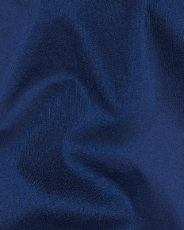 Cloud Burst Blue Snake Pleated Super Soft Premium Cotton Tuxedo Shirt