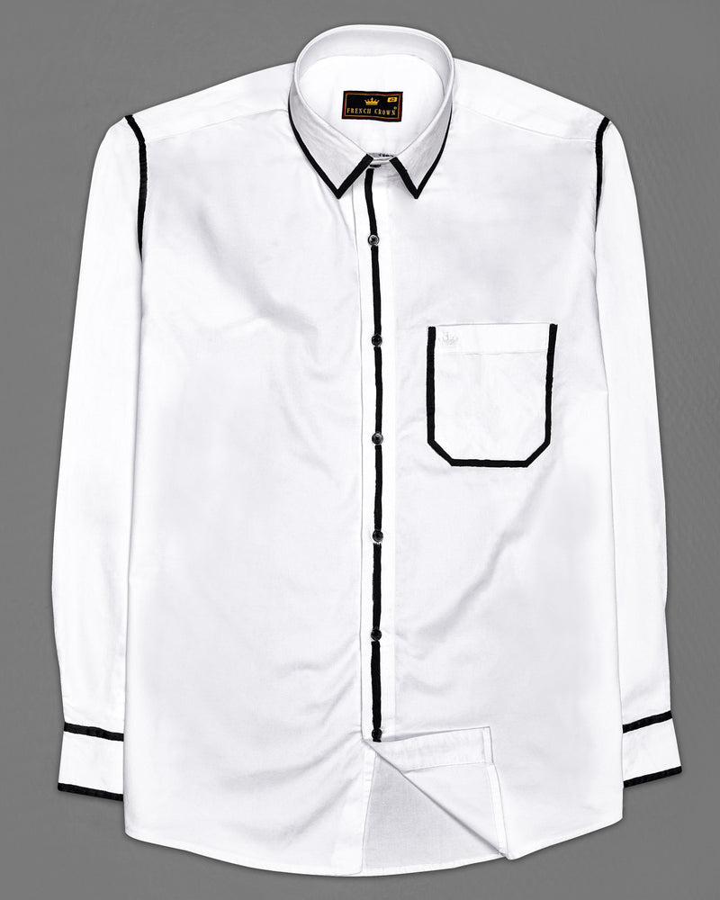 Bright White Embellished with Black Hand Painted Lines Super Soft Premium Cotton Designer Shirt 8935-BLK-HP-38, 8935-BLK-HP-H-38, 8935-BLK-HP-39, 8935-BLK-HP-H-39, 8935-BLK-HP-40, 8935-BLK-HP-H-40, 8935-BLK-HP-42, 8935-BLK-HP-H-42, 8935-BLK-HP-44, 8935-BLK-HP-H-44, 8935-BLK-HP-46, 8935-BLK-HP-H-46, 8935-BLK-HP-48, 8935-BLK-HP-H-48, 8935-BLK-HP-50, 8935-BLK-HP-H-50, 8935-BLK-HP-52, 8935-BLK-HP-H-52