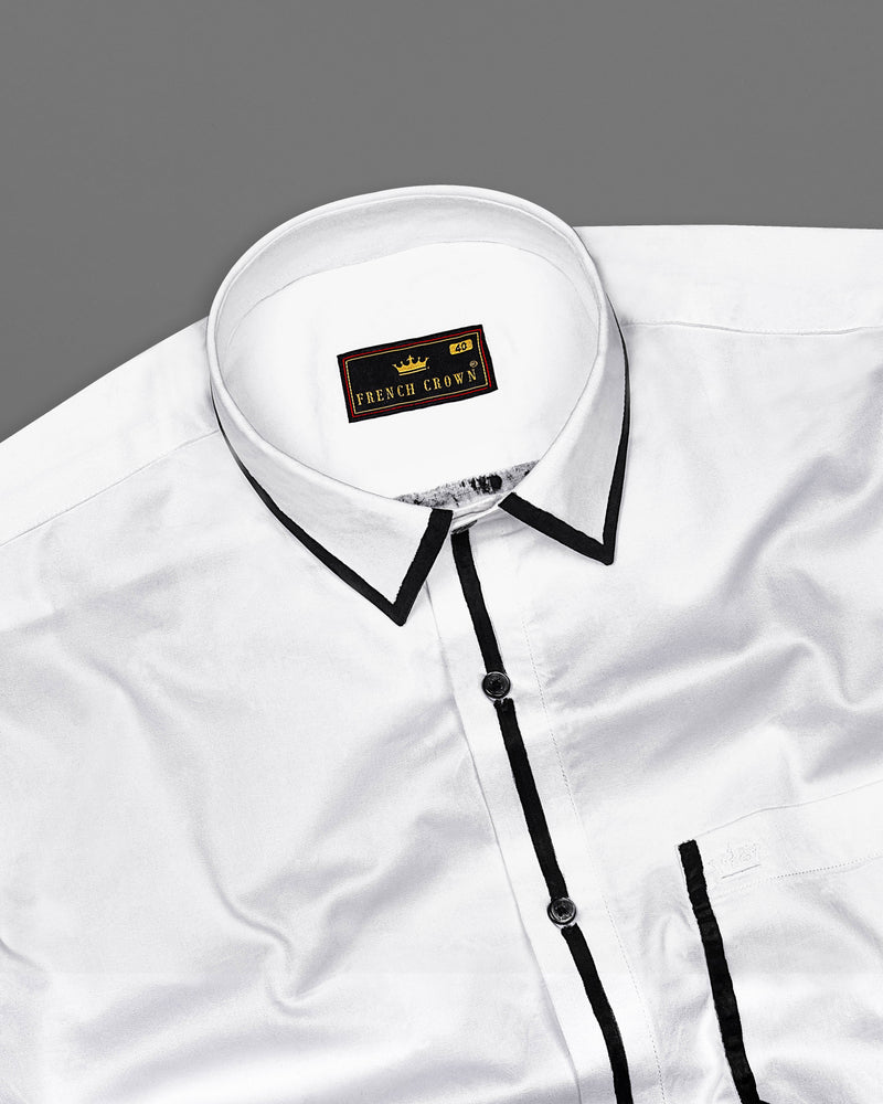 Bright White Embellished with Black Hand Painted Lines Super Soft Premium Cotton Designer Shirt 8935-BLK-HP-38, 8935-BLK-HP-H-38, 8935-BLK-HP-39, 8935-BLK-HP-H-39, 8935-BLK-HP-40, 8935-BLK-HP-H-40, 8935-BLK-HP-42, 8935-BLK-HP-H-42, 8935-BLK-HP-44, 8935-BLK-HP-H-44, 8935-BLK-HP-46, 8935-BLK-HP-H-46, 8935-BLK-HP-48, 8935-BLK-HP-H-48, 8935-BLK-HP-50, 8935-BLK-HP-H-50, 8935-BLK-HP-52, 8935-BLK-HP-H-52